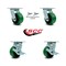 Service Caster 4 Inch Green Poly on Steel Caster Set with Roller Bearings 2 Swivel Lock 2 Brake SCC-30CS420-PUR-GB-BSL-2-TLB-2 - alternate 5